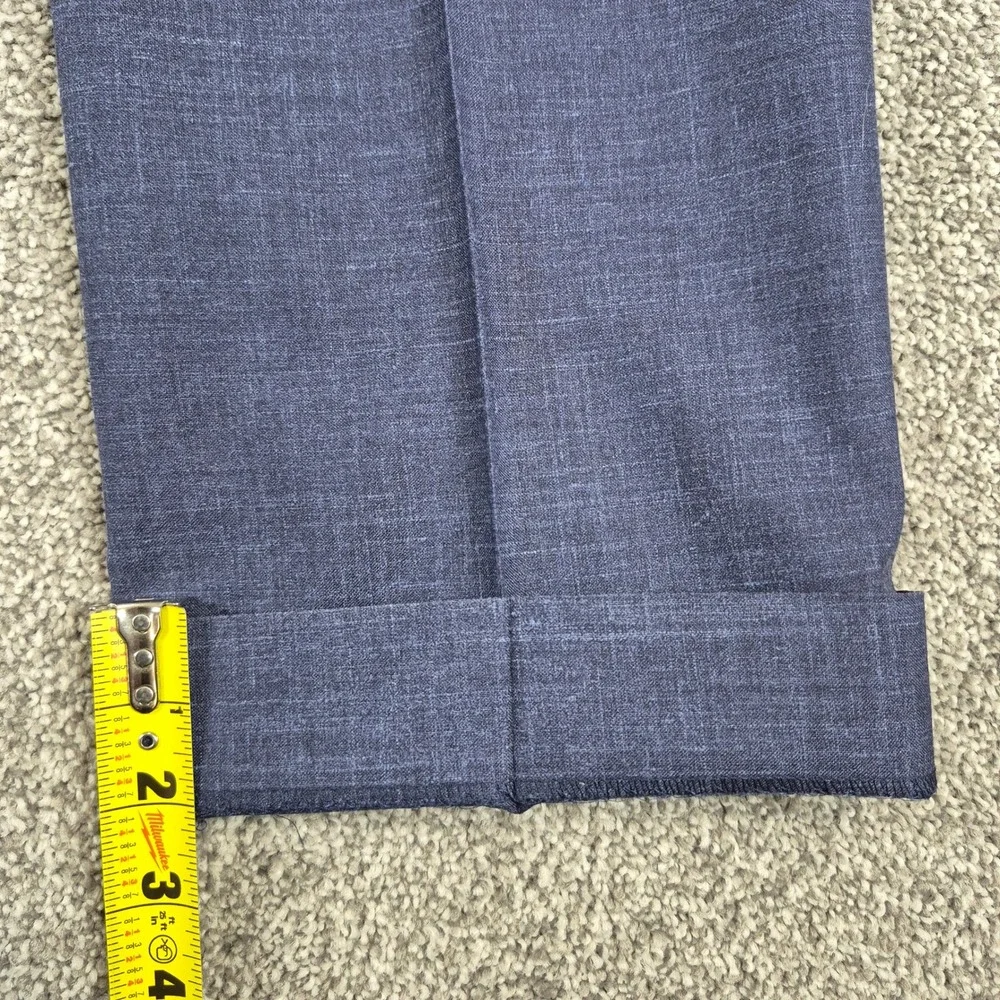 Banana Republic Dress Pants Mens‎ 36x34 Blue Wool Silk Linen Vitale Barberis